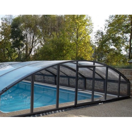 Abri de Piscine mi-haut télescopique Imperial 6.42X4 m Abrilios