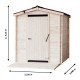 Abri toilette sèche en bois Alpina 2.21x3.04 Habrita 4.64m2