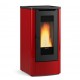 Poêle à granulés La Nordica Extraflame Dahiana VFS 10 kW ventilé Rouge bordeaux