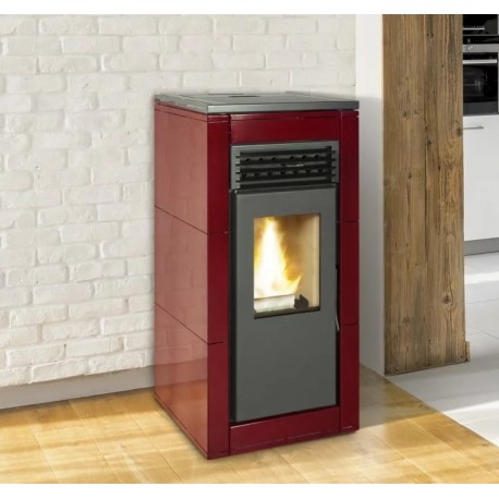 Ferlux Nerea 10 kW Pellet Stove Imperial Red