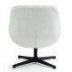 Ena Fabric White Swivel Armchair VeryForma