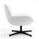 Ena Fabric White Swivel Armchair VeryForma