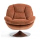 Swivel Chair Top Rust Velvet Fabric VeryForma