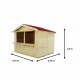 Spruce wood merchant shop Sylva 3.6x2,4m Habrita 8.6m2