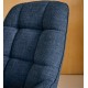 Aspe swivel armchair blue fabric and metal VeryForma