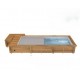 Urban Pool Legno 600x250xH133 Copertura Riscaldamento Filtrazione Cassapanca BWT